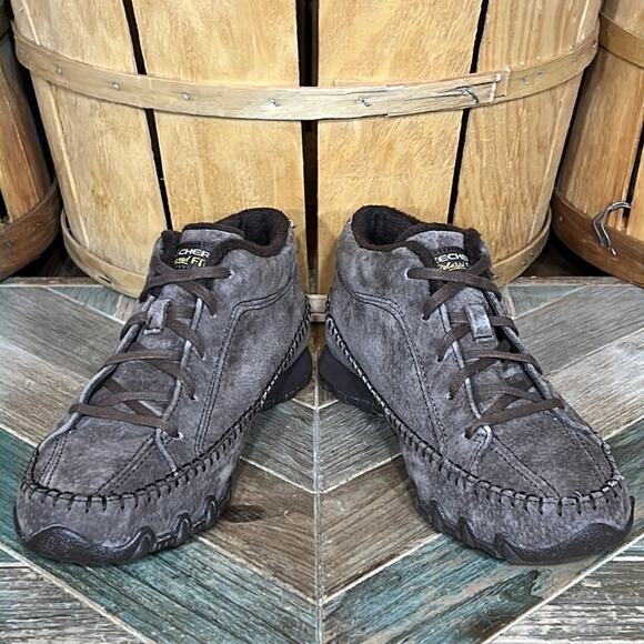 Skechers Bikers Totem Pole Relaxed Fit Brown Suede Chukka Boots Womens US 8 - Picture 6 of 10